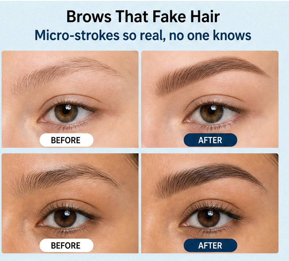 2-in-1 Waterproof Microblading Brow Pen With Tint Brush - Image 9