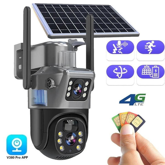 4K Wireless Security Camera With Dual Lens And Solar Panel - Image 2