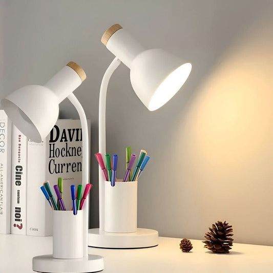 Adjustable LED Desk Lamp With Pen Holder - Image 4