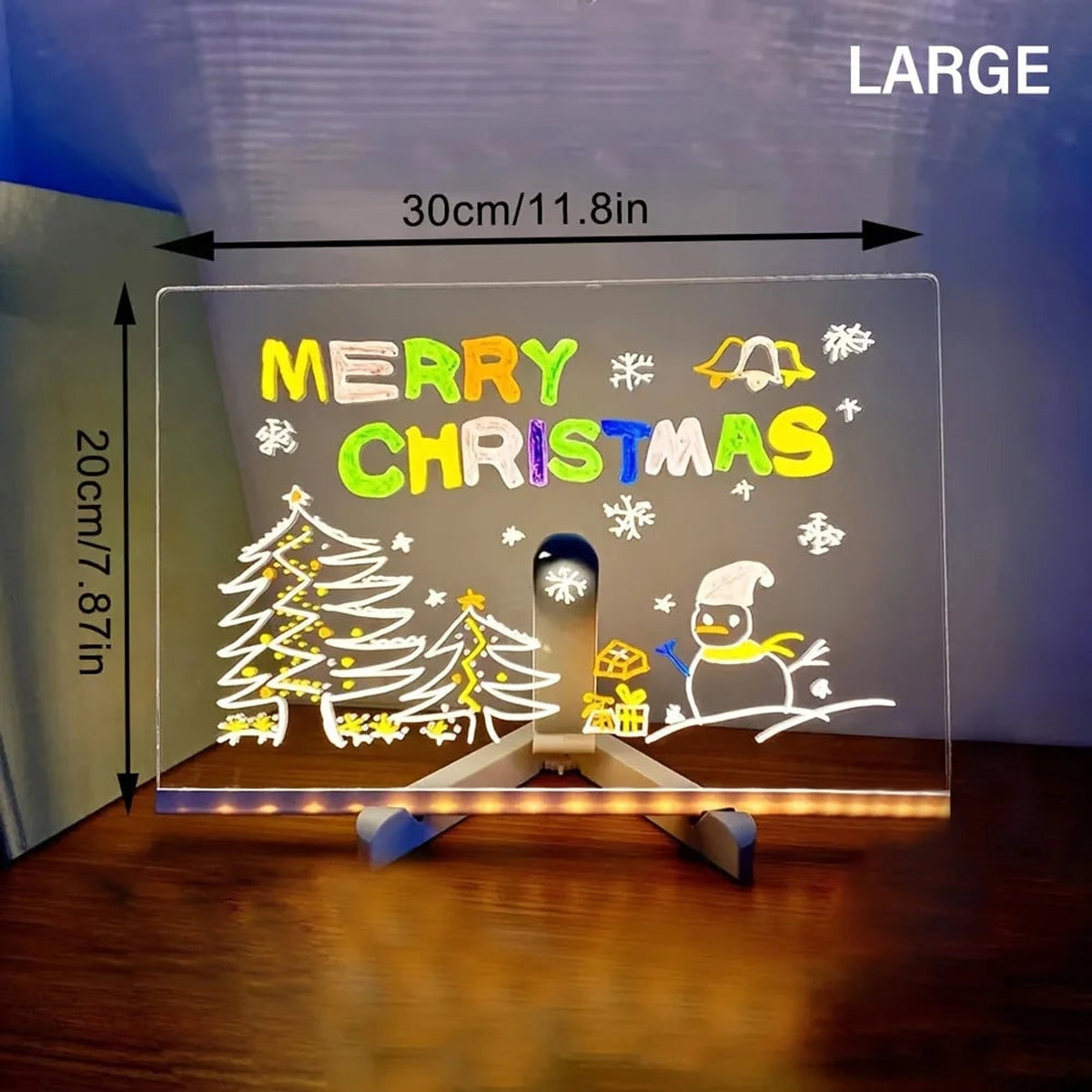 Bright LED Acrylic Message Board With Erasable Drawing Board For Kids - Image 8