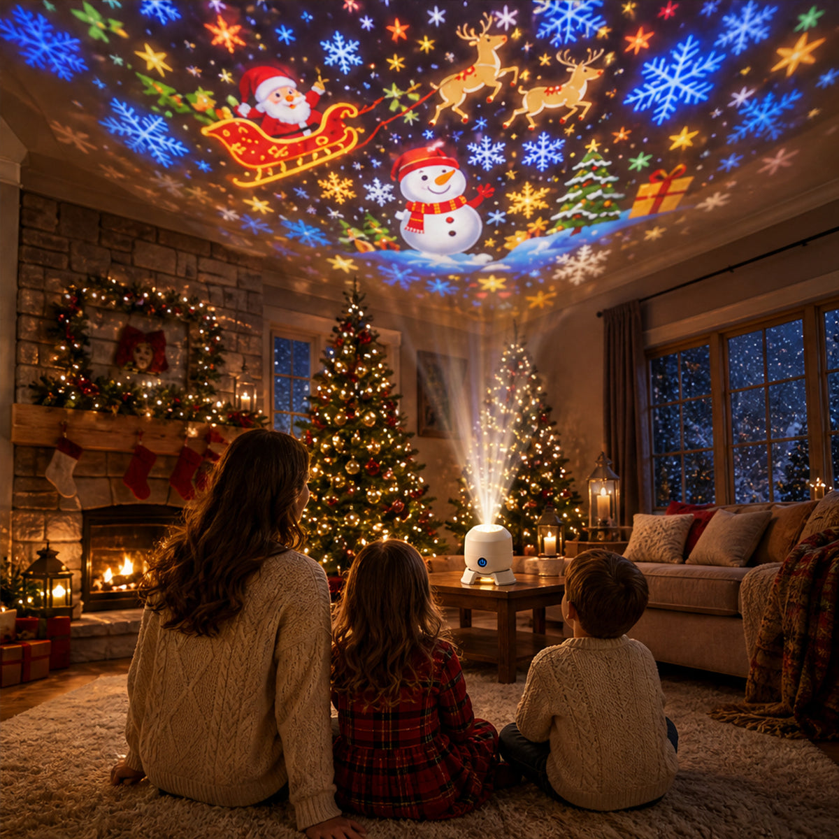 Christmas Projector Light With Interchangeable Pattern Cards - Image 6