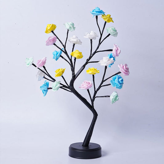 Christmas Rose Lamp Tree With Fairy Flower Decoration - Image 1