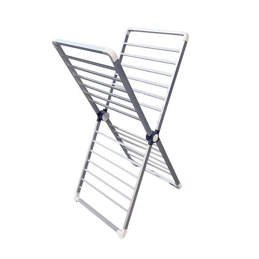 Clothes Drying Rack With Aluminum Frame Garment Space-Saving Vertical Design Folds Completely Flat Protective Feet And Corner Guards - Image 2