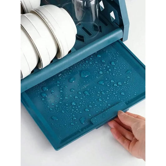 Drainpro 2 Tier Dish Drainer With Cutlery Holder And Drip Tray - Image 4