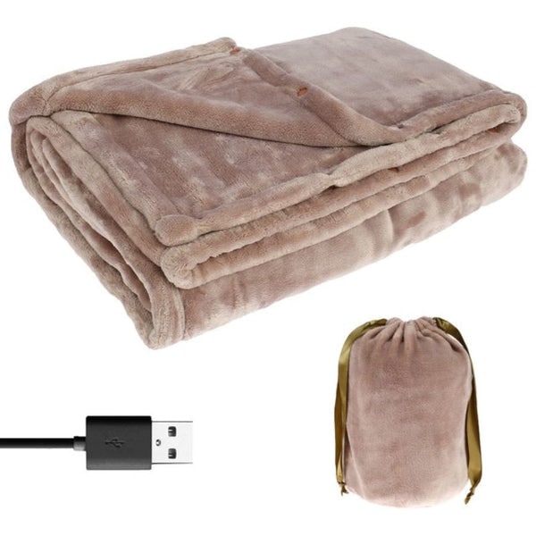 Flannel Heated Blanket With USB Power Bank Operation 63 X 33 Inches - Image 4