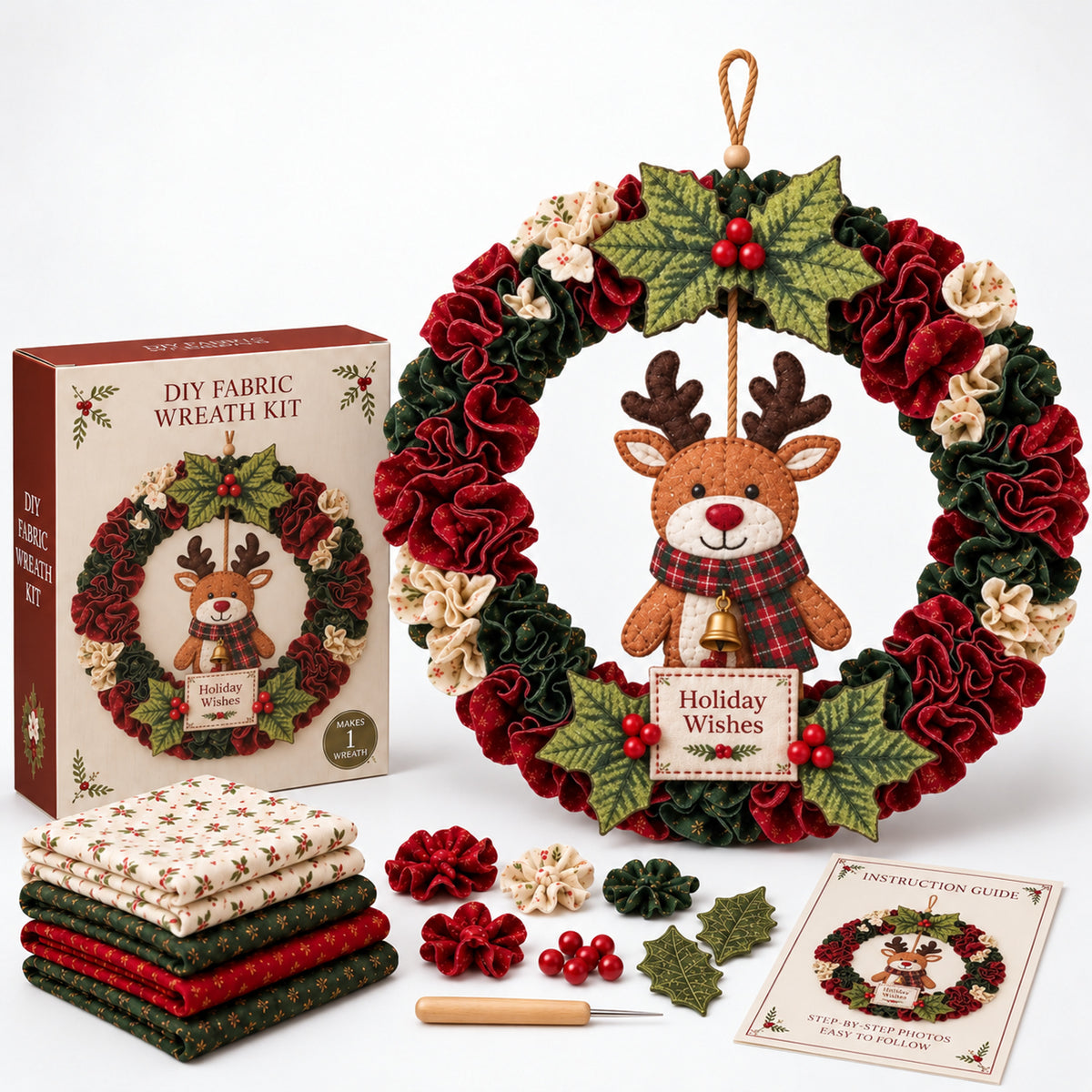 Foldera Christmas Fabric Wreath Kit - Image 9