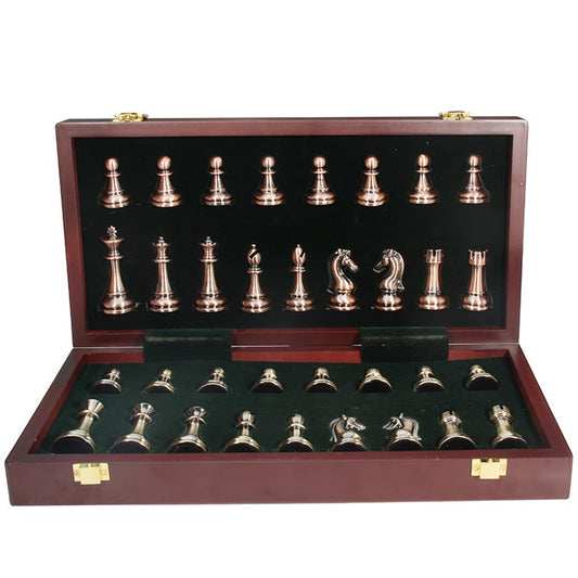 Folding Wooden Chess Set With Large Pieces In Gift Box - Image 2