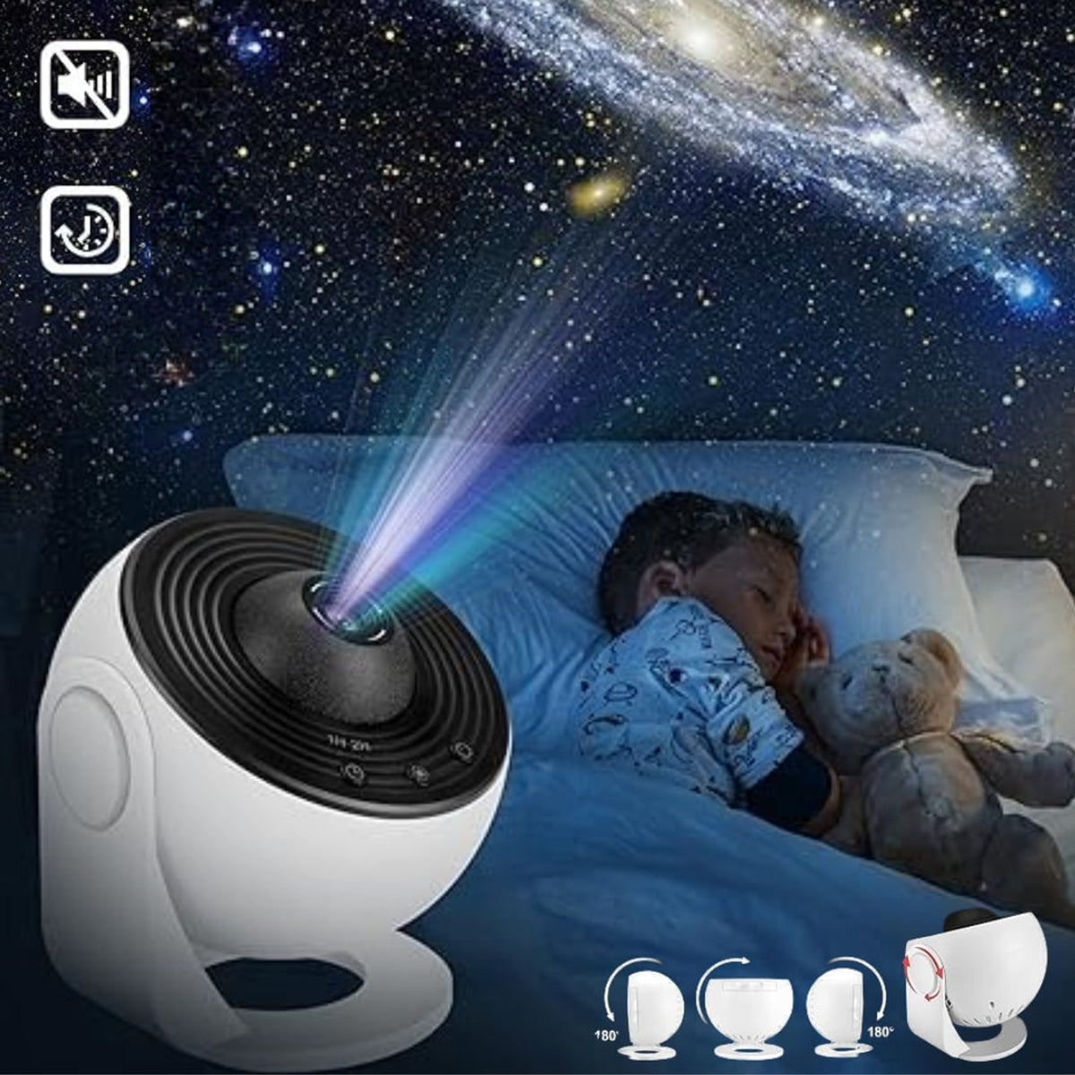 Galaxy Projector With 360° Starry Sky And Night Light - Image 7