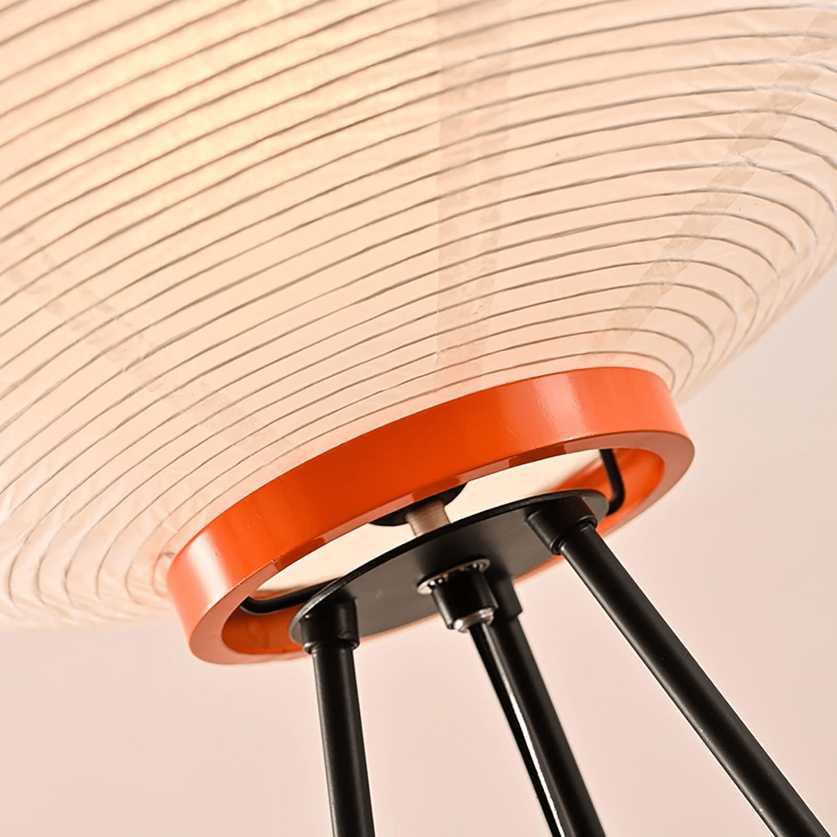 Japanese Paper Tripod Floor Lamp - Image 5