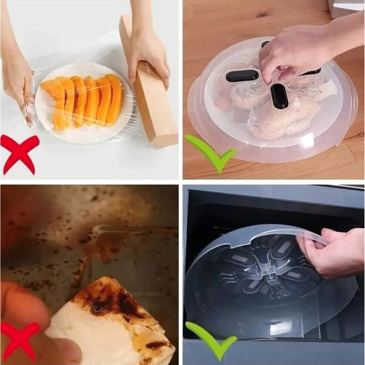 Magnetic Microwave Splatter Cover With Steam Vents For Even Heating - Image 5
