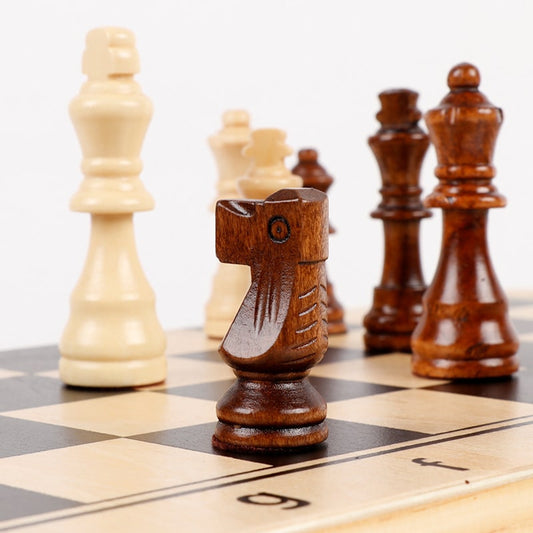 Magnetic Wooden Chess Set With Folding Board - Image 3