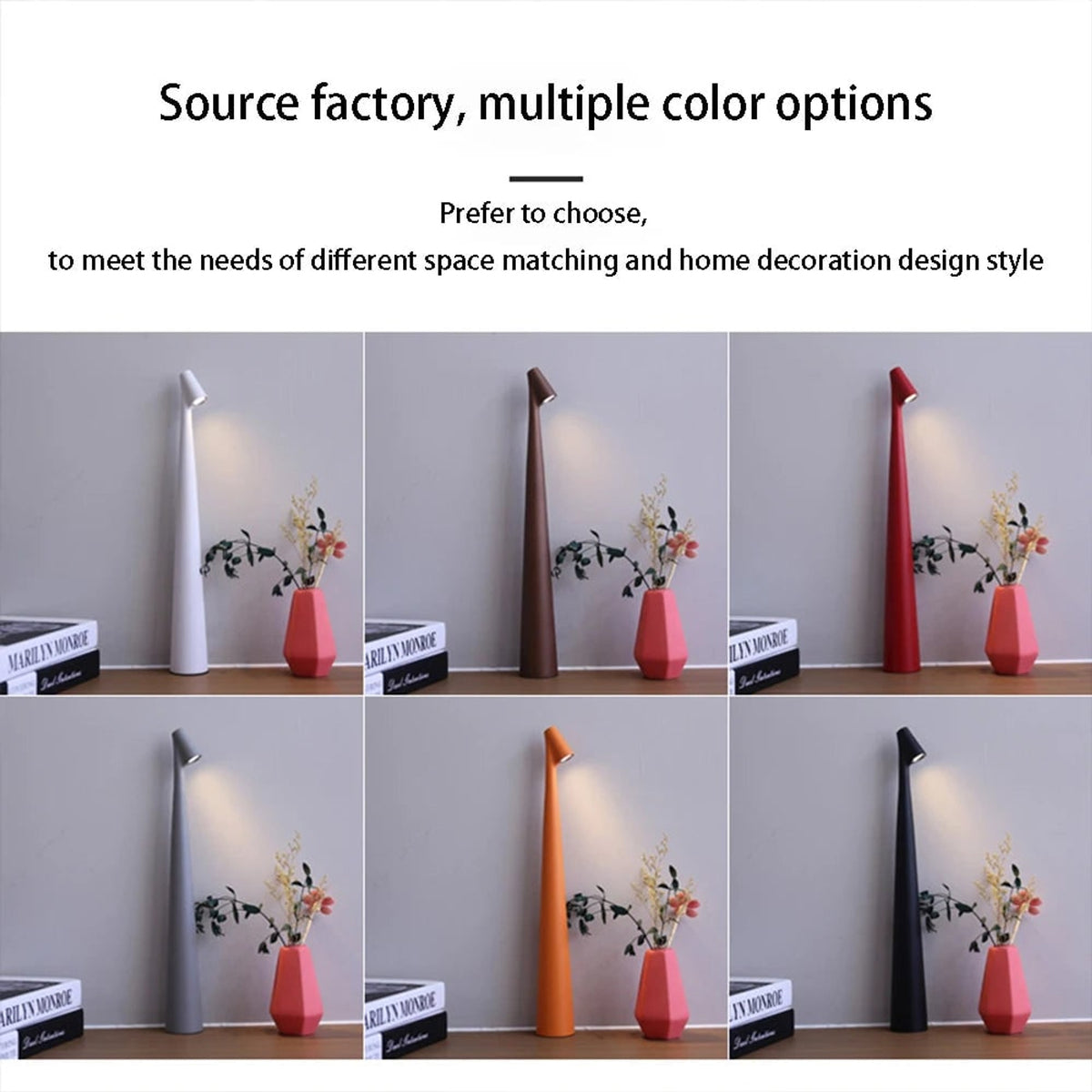 Modern Minimalist Rechargeable LED Table Lamp With Touch Dimmable - Image 6