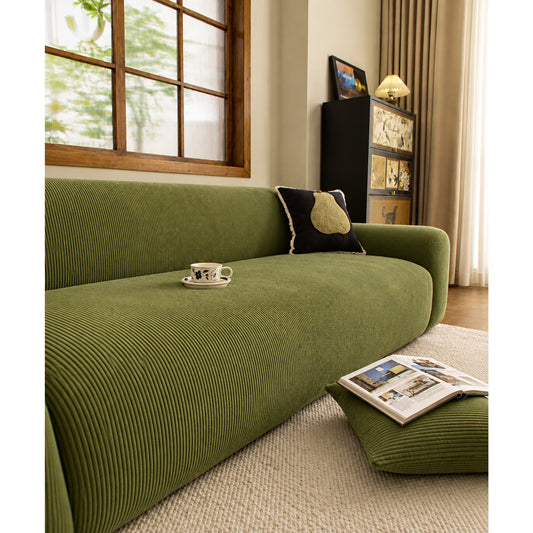 Navy Velvet Stretch Sofa Cover - Image 2