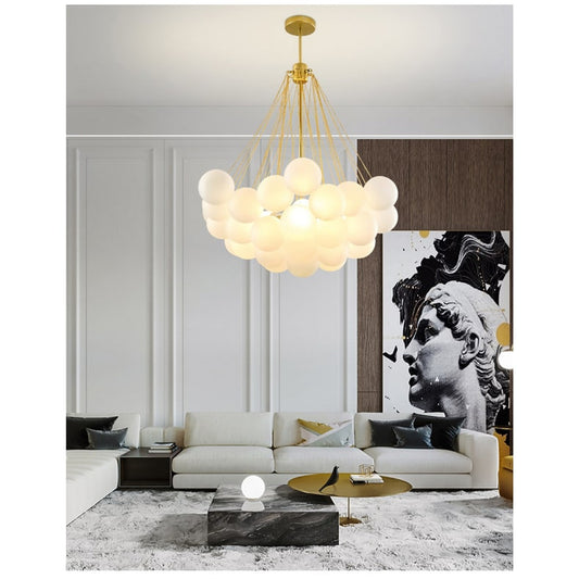 Ordinary_product Pendant Lamp Chandelier Glass Bubble Adjustable Height - Image 2