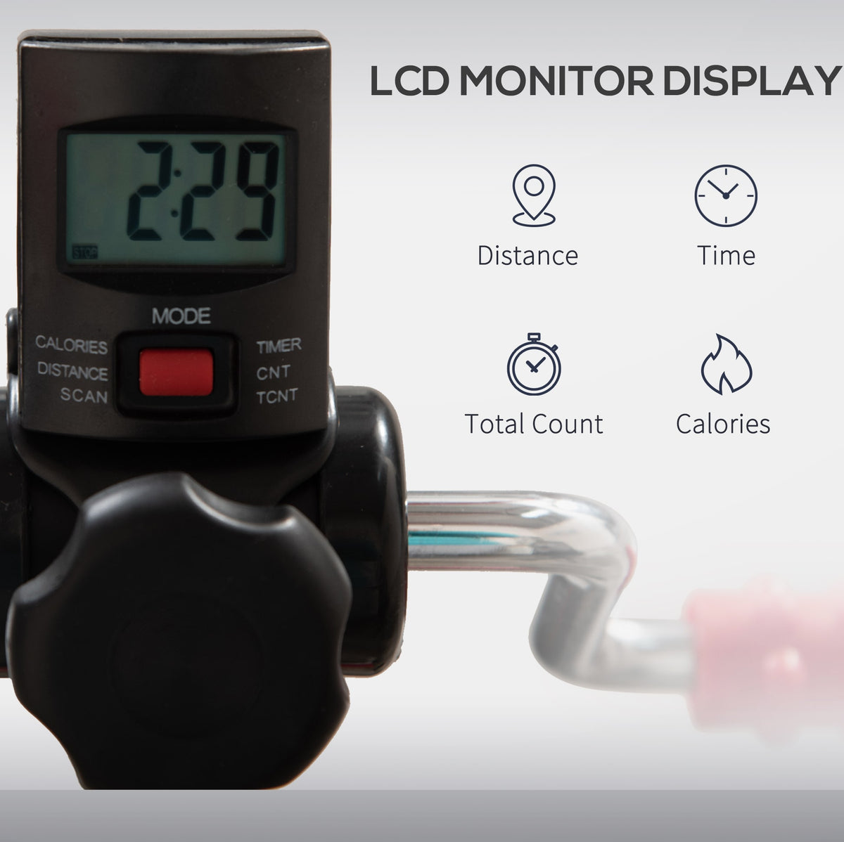 Pedal Exerciser With LCD Display Height-Adjustable Hand And Leg Machine For Seniors - Image 9