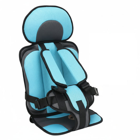 Portable Foldable Child Car Booster Seat For Travel With Safety Harness - Image 1