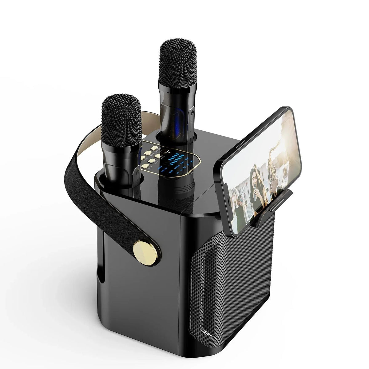 Portable Karaoke Speaker With Dual Wireless Microphones And 360° Sound - Image 6
