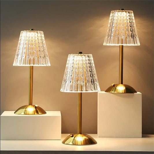 Portable Rechargeable Crystal Table Lamp With Tri-Color Lighting - Image 2