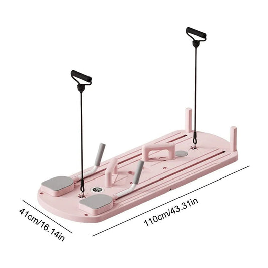 Push Up Board With Pilates Board Functions Ab Roller And Resistance Bands - Image 4