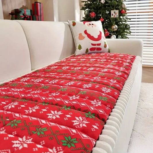 Quilted Christmas Sofa Cushion With Removable Cover - Image 2