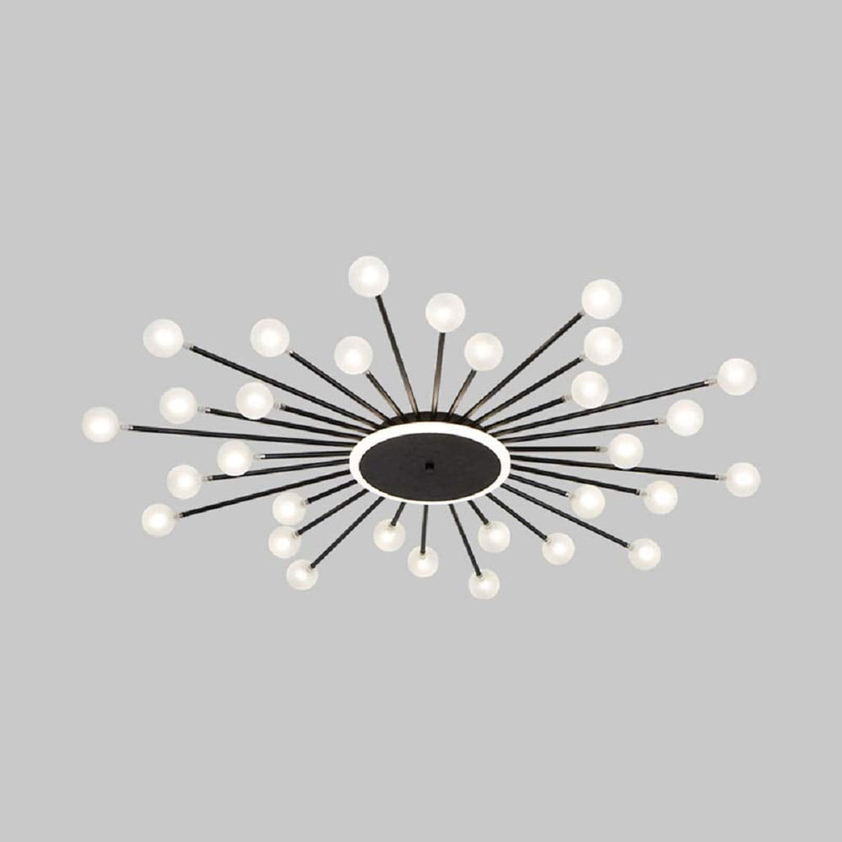 Radial Metal Flush Mount Ceiling Light With Multiple Bulbs - Image 13