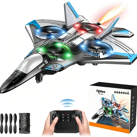 RC Fighter Jet With 360° Loops LED Lights & Impact-Resistant Body - Image 8