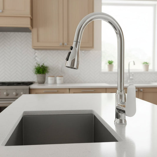 Swivelux Elegant Kitchen Faucet With Pull-Out Spray Head And 360° Rotation - Image 1