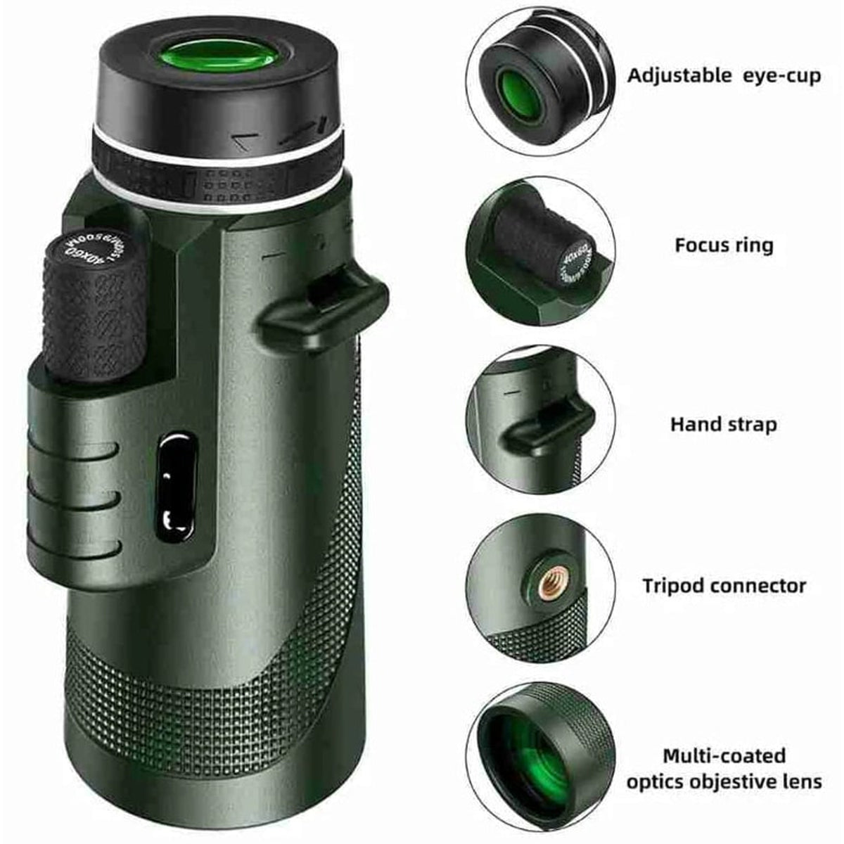 Ultra-Zoom Monocular Telescope 600x HD Lens Compact For Hiking & Birdwatching - Image 11