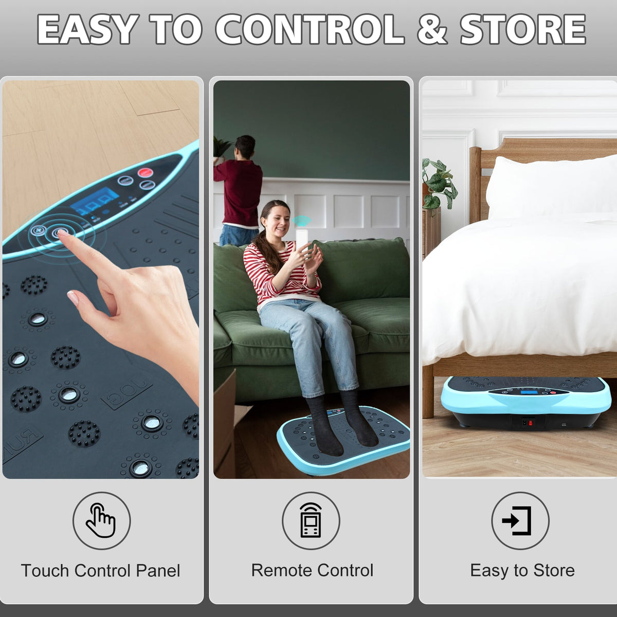 Vibration Plate Exercise Machine For Whole Body Workout Home Fitness Platform For Weight Loss & Toning - Image 7