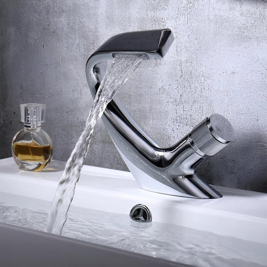 Waterfall Sink Faucet With Single-Handle Mixer For Modern Bathrooms - Image 2