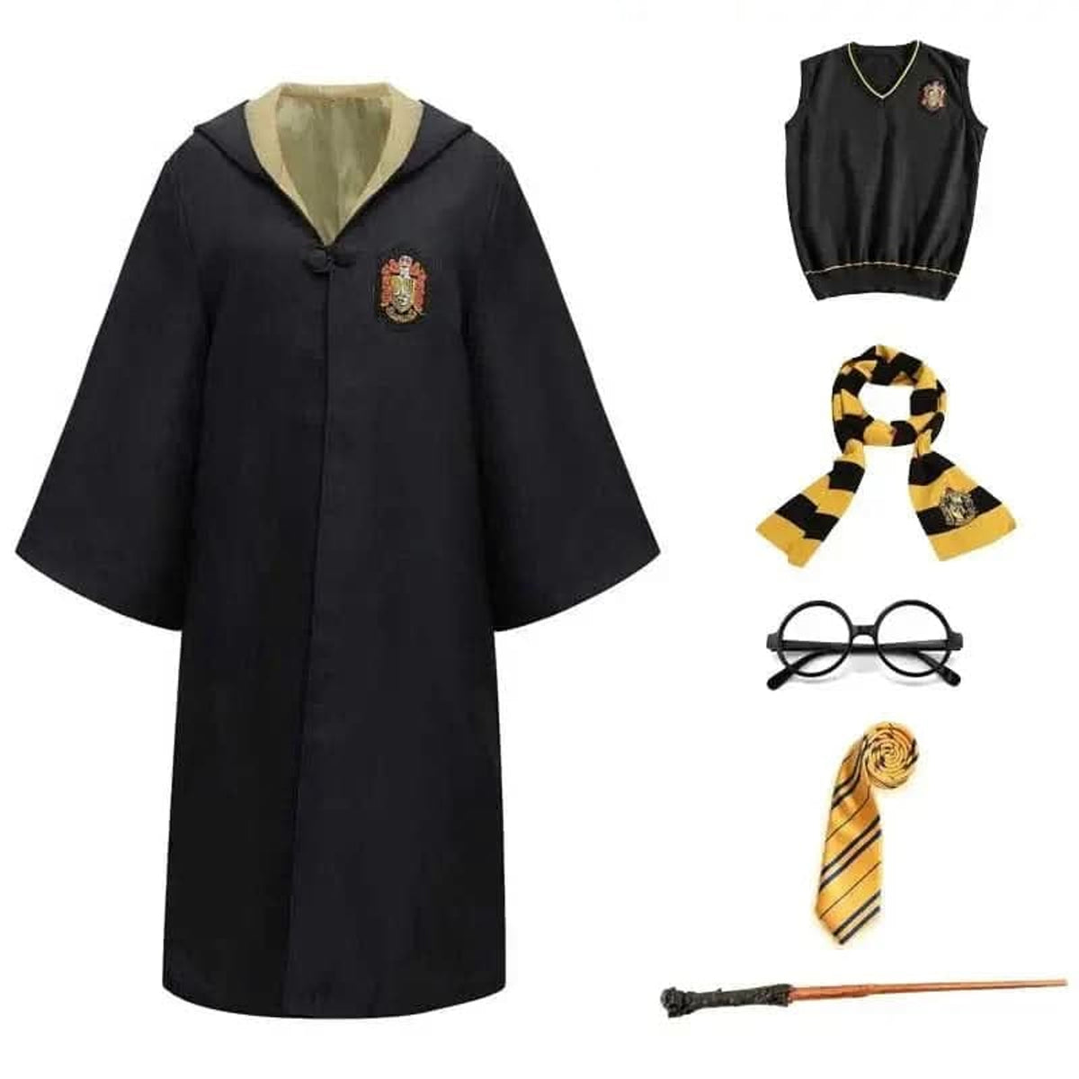 Wizard Costume For Halloween Relaxed Long Robe Button-Front - Image 6