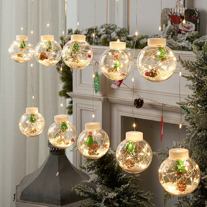 10 Ball LED Christmas Lamp With Festive Figure Designs - Image 6