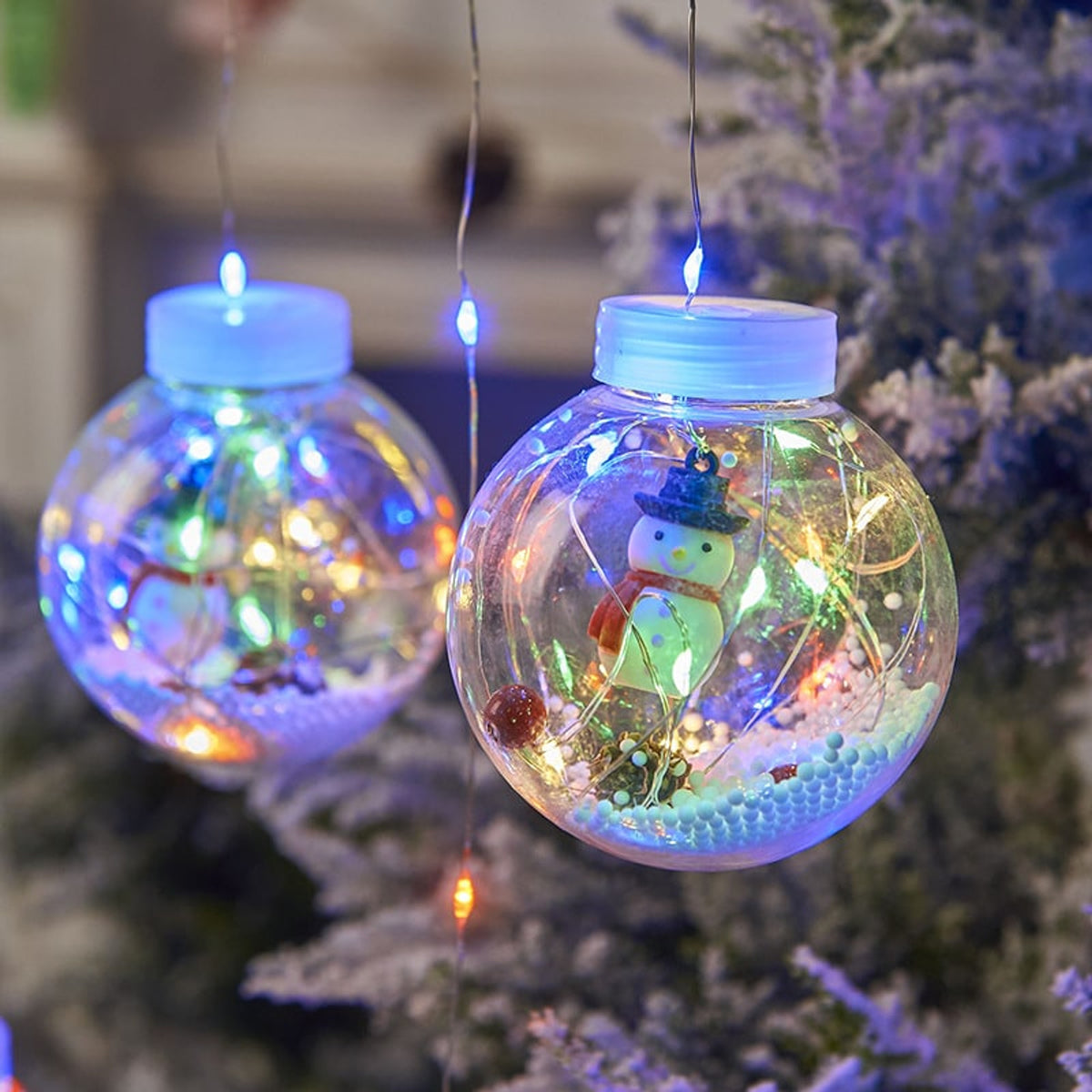 10 Ball LED Christmas Lamp With Festive Figure Designs - Image 7