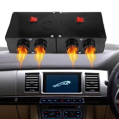 12 Volt 150 Watt Car Heater With Ptc Ceramic Element Four Air Outlets And Dual Switches - Image 1