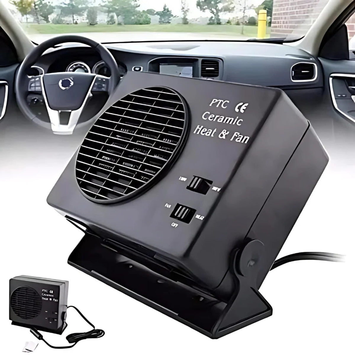 12V Ceramic Car Heater With Defrosting And Fan Functions - Image 1