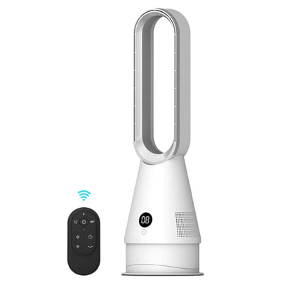 2-in-1 Bladeless Space Heater And Fan With 80° Oscillation Remote Control And Timer - Image 2