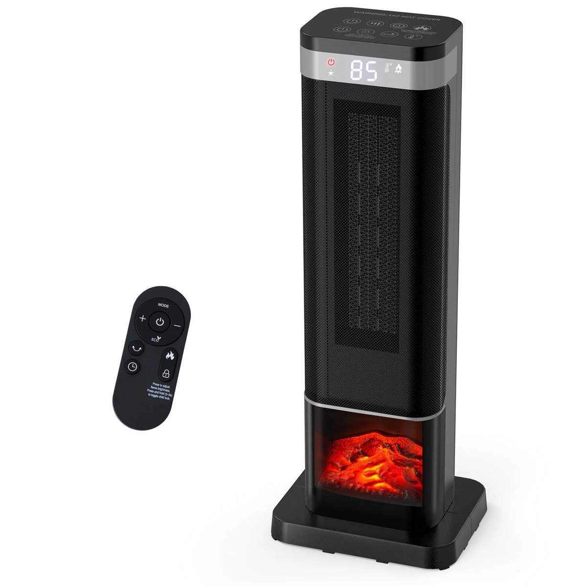 23-Inch Tower Heater With 7 Light Colours Low Noise Portable Space Heater For Indoor Use - Image 3