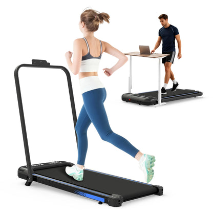 3-in-1 Under Desk Treadmill With Incline Foldable Walking Pad With Handle Bar For Home Jogging - Image 5