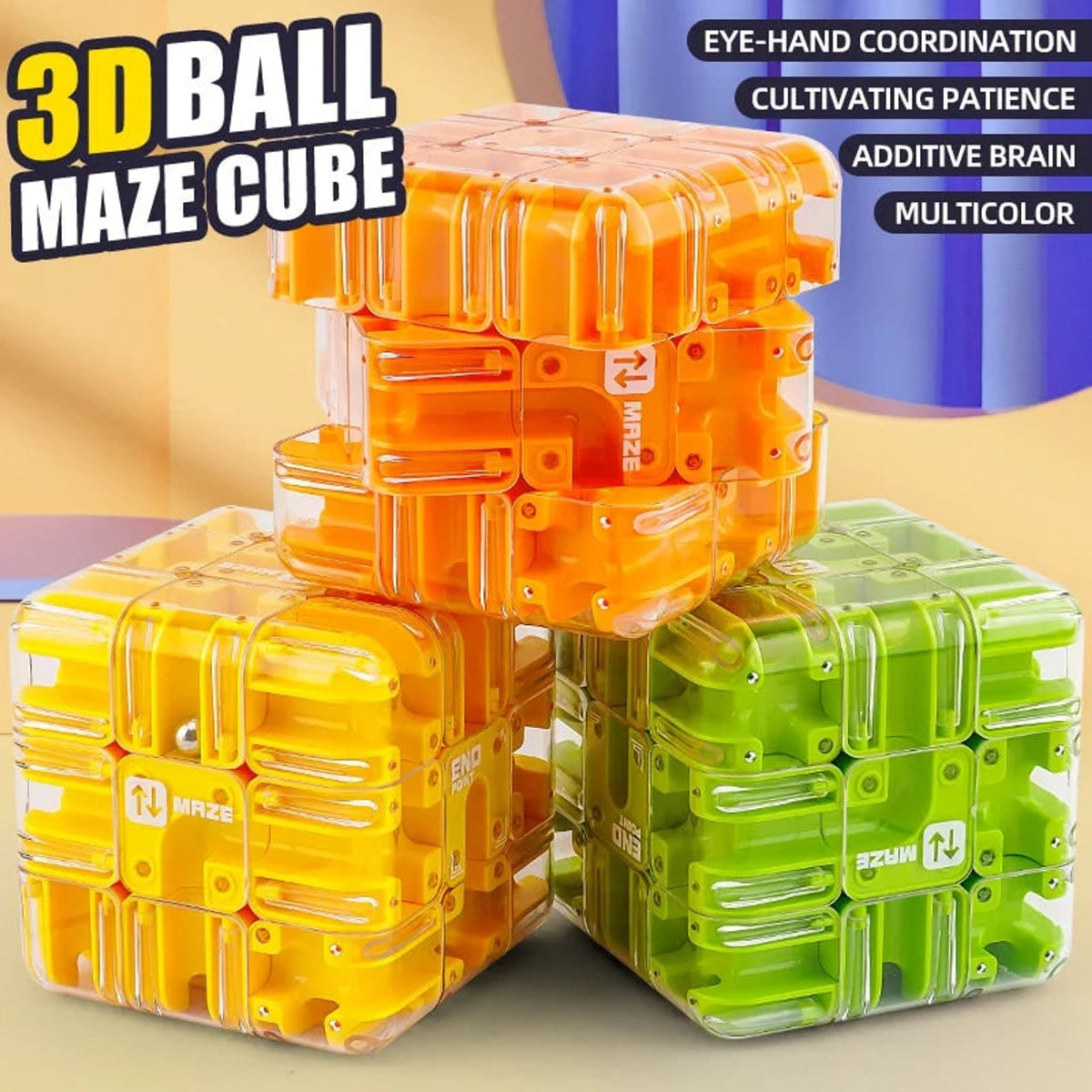 3D Ball Cube Maze Fidget Toy For Focus And Dexterity Training - Image 3