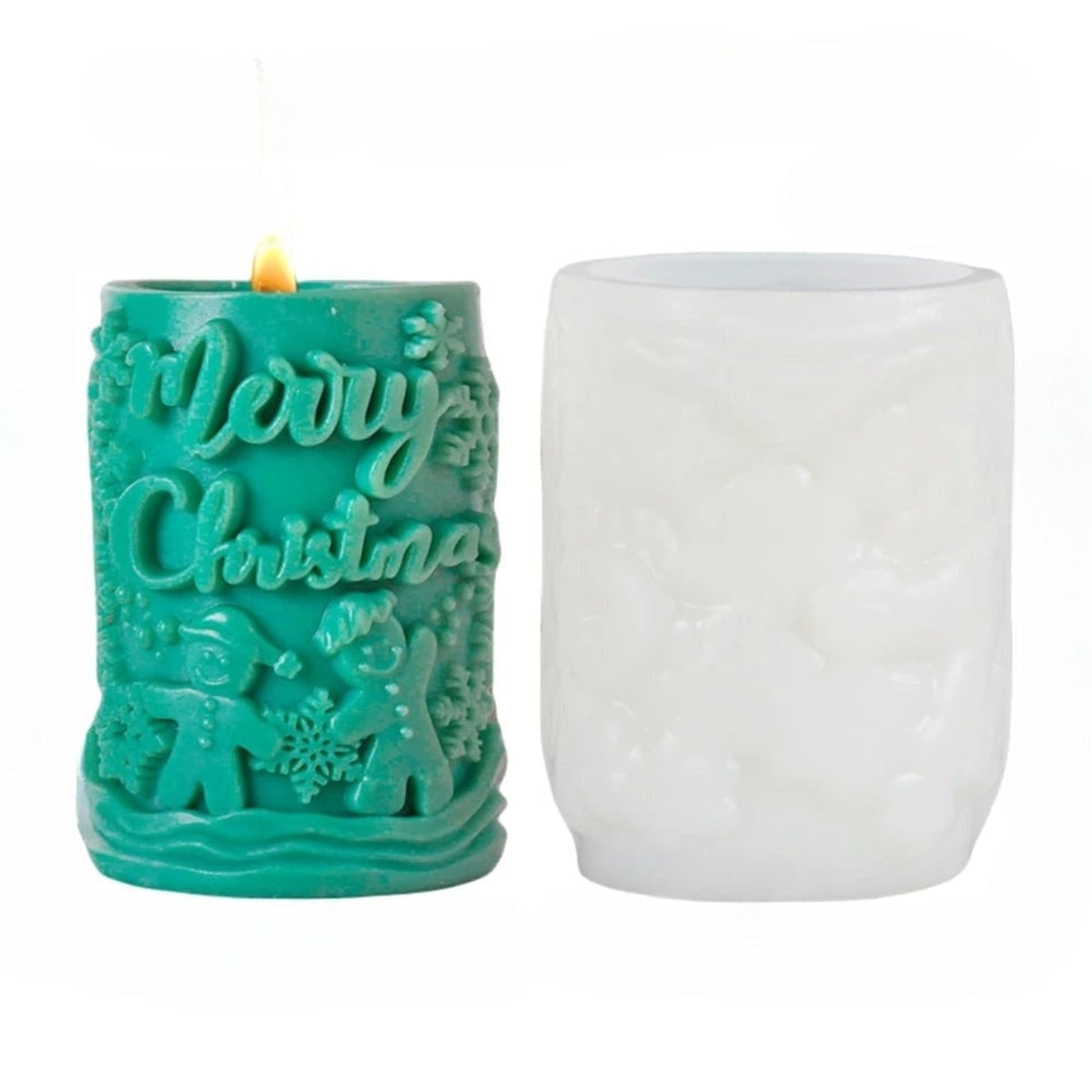 3D Christmas Candle Mold With Elk Snowflake And Christmas Tree Designs - Image 8