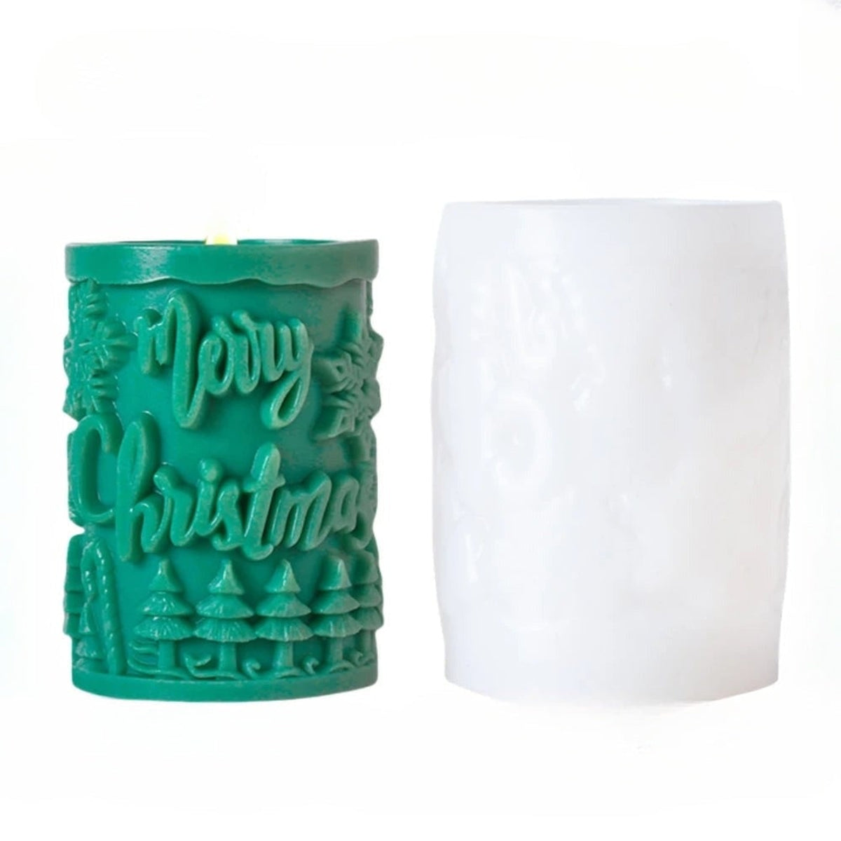 3D Christmas Candle Mold With Elk Snowflake And Christmas Tree Designs - Image 7