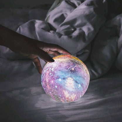 3D Galaxy Moon Lamp With Rechargeable LED Night Light - Image 5