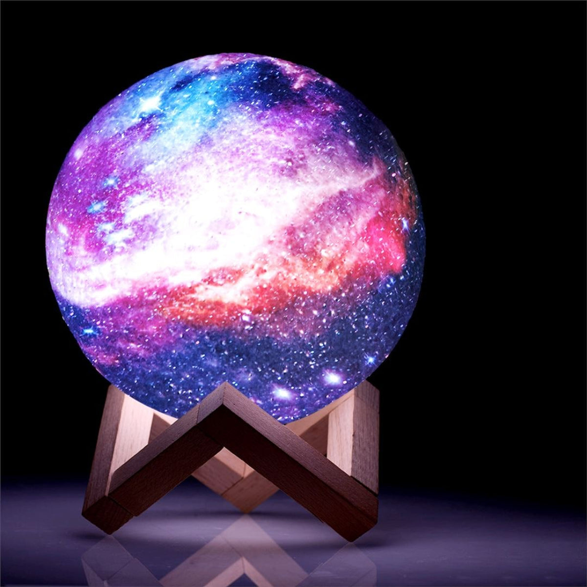 3D Galaxy Moon Lamp With Rechargeable LED Night Light - Image 6