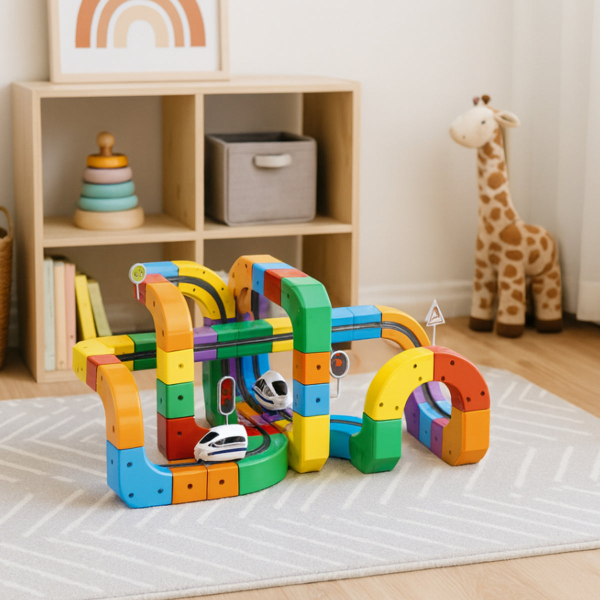 3D Train Building Set For Kids Stem Toy With Modular Tracks And Bridges - Image 3