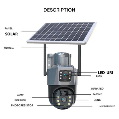 4K Wireless Security Camera With Dual Lens And Solar Panel - Image 9