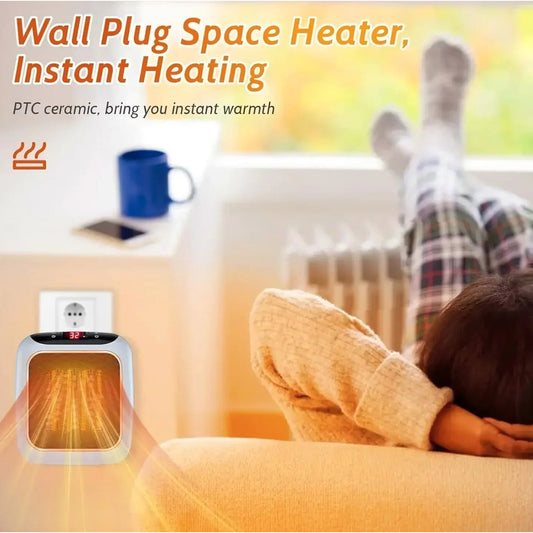 800W Electric Portable Mini Heater With Remote And 12-Hour Timer - Image 5