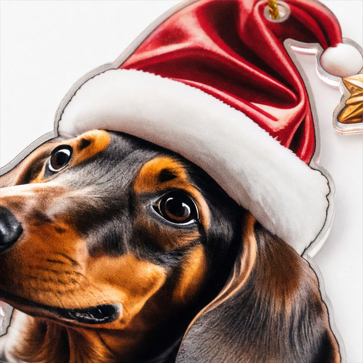 Acrylic Christmas Dachshund Ornament Set - Image 5