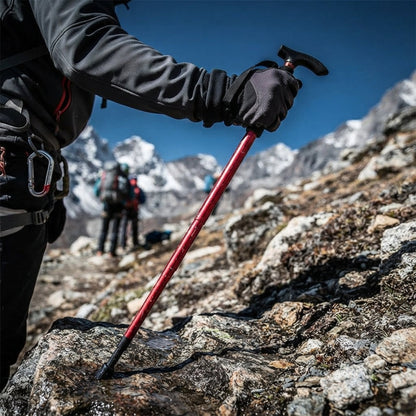 Adjustable Folding Walking Cane In Lightweight Aluminium For Hiking And Travel - Image 4