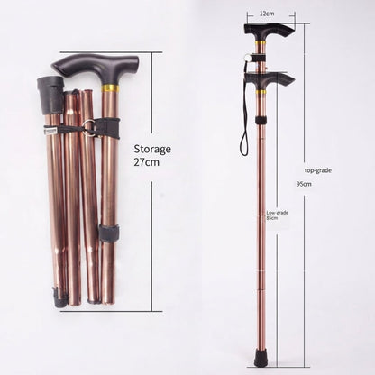Adjustable Folding Walking Cane In Lightweight Aluminium For Hiking And Travel - Image 15