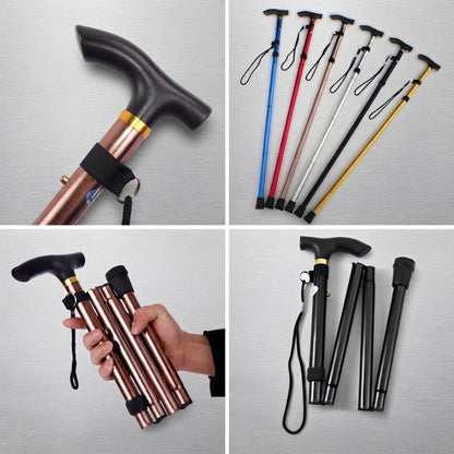 Adjustable Folding Walking Cane In Lightweight Aluminium For Hiking And Travel - Image 5
